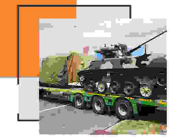 Перевозка военной техники в лесном